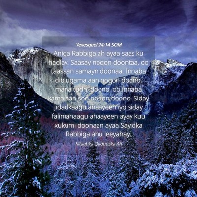 Picture 04 - Yexesqeel 24:14 SOM - Aniga Rabbiga ah ayaa saas ku hadlay. Saasay - Bible Verse Picture