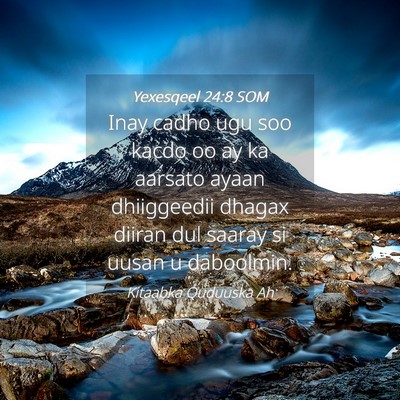 Picture 04 - Yexesqeel 24:8 SOM - Inay cadho ugu soo kacdo oo ay ka aarsato ayaan - Bible Verse Picture