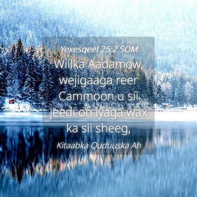 Picture 04 - Yexesqeel 25:2 SOM - Wiilka Aadamow, wejigaaga reer Cammoon u sii - Bible Verse Picture