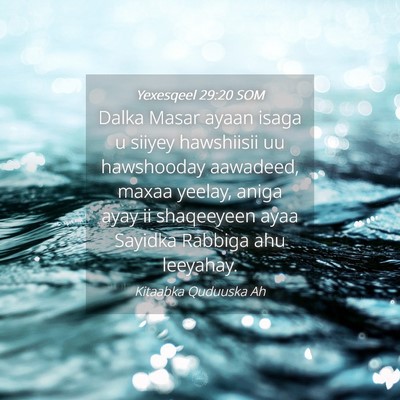 Picture 04 - Yexesqeel 29:20 SOM - Dalka Masar ayaan isaga u siiyey hawshiisii uu - Bible Verse Picture