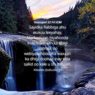 Picture 04 - Yexesqeel 32:14 SOM - Sayidka Rabbiga ahu wuxuu leeyahay, Markaasaan - Bible Verse Picture