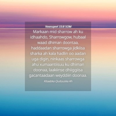 Picture 04 - Yexesqeel 33:8 SOM - Markaan mid sharrow ah ku idhaahdo, Sharrowgow, - Bible Verse Picture