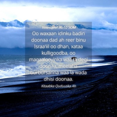Picture 04 - Yexesqeel 36:10 SOM - Oo waxaan idinku badin doonaa dad ah reer binu - Bible Verse Picture
