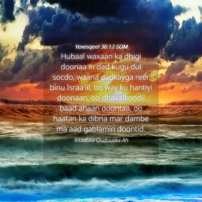 Picture 04 - Yexesqeel 36:12 SOM - Hubaal waxaan ka dhigi doonaa in dad kugu dul - Bible Verse Picture