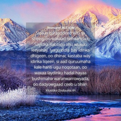 Picture 04 - Yexesqeel 36:3 SOM - Sidaas daraaddeed wax sii sheeg, oo waxaad - Bible Verse Picture