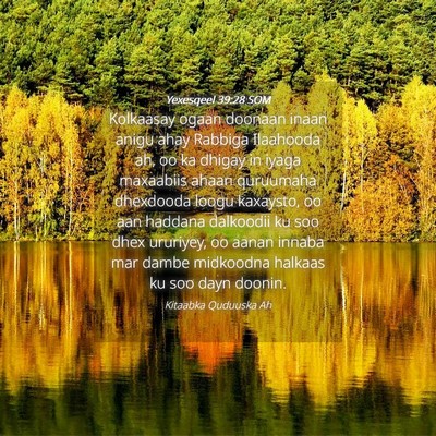 Picture 04 - Yexesqeel 39:28 SOM - Kolkaasay ogaan doonaan inaan anigu ahay Rabbiga - Bible Verse Picture
