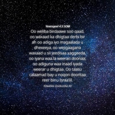 Picture 04 - Yexesqeel 4:3 SOM - Oo weliba birdaawe soo qaad, oo waxaad ka dhigtaa - Bible Verse Picture