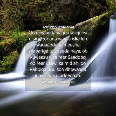 Picture 04 - Yexesqeel 40:46 SOM - Oo qowladda xagga woqooyi u sii jeeddana waxaa - Bible Verse Picture