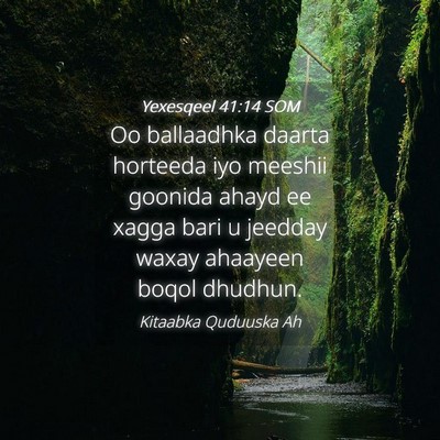 Picture 04 - Yexesqeel 41:14 SOM - Oo ballaadhka daarta horteeda iyo meeshii goonida - Bible Verse Picture