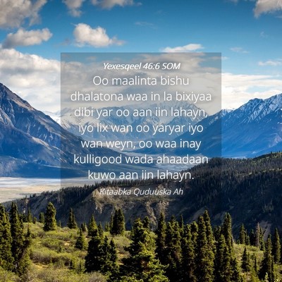Picture 04 - Yexesqeel 46:6 SOM - Oo maalinta bishu dhalatona waa in la bixiyaa - Bible Verse Picture