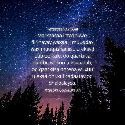 Picture 04 - Yexesqeel 8:2 SOM - Markaasaa intaan wax fiirinayay waxaa ii muuqday - Bible Verse Picture