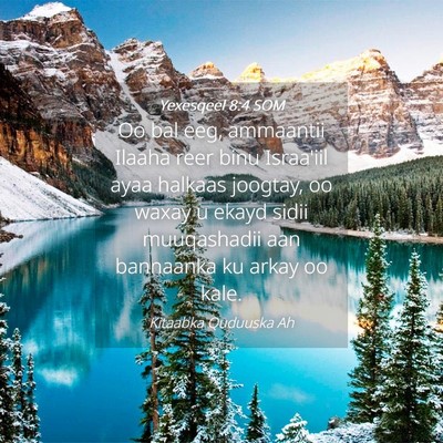 Picture 04 - Yexesqeel 8:4 SOM - Oo bal eeg, ammaantii Ilaaha reer binu Israa'iil - Bible Verse Picture