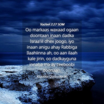 Picture 04 - Yoo'eel 2:27 SOM - Oo markaas waxaad ogaan doontaan inaan dadka - Bible Verse Picture