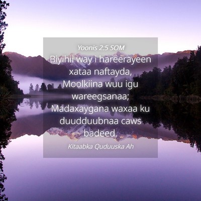 Picture 04 - Yoonis 2:5 SOM - Biyihii way i hareerayeen xataa naftayda, - Bible Verse Picture