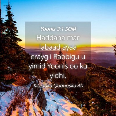 Picture 04 - Yoonis 3:1 SOM - Haddana mar labaad ayaa eraygii Rabbigu u yimid - Bible Verse Picture