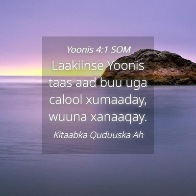 Picture 04 - Yoonis 4:1 SOM - Laakiinse Yoonis taas aad buu uga calool - Bible Verse Picture