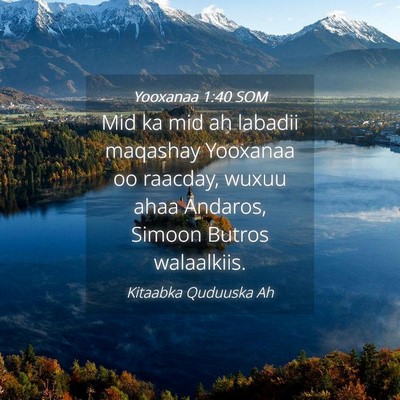 Picture 04 - Yooxanaa 1:40 SOM - Mid ka mid ah labadii maqashay Yooxanaa oo - Bible Verse Picture