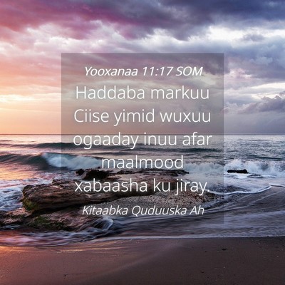 Picture 04 - Yooxanaa 11:17 SOM - Haddaba markuu Ciise yimid wuxuu ogaaday inuu - Bible Verse Picture