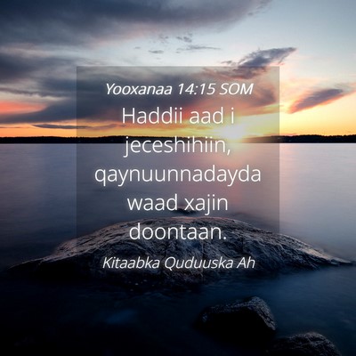 Picture 04 - Yooxanaa 14:15 SOM - Haddii aad i jeceshihiin, qaynuunnadayda waad - Bible Verse Picture