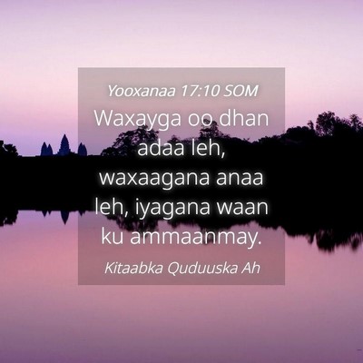 Picture 04 - Yooxanaa 17:10 SOM - Waxayga oo dhan adaa leh, waxaagana anaa leh, - Bible Verse Picture