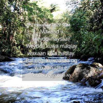 Picture 04 - Yooxanaa 18:21 SOM - Maxaad ii weyddiinaysaa? Weyddii kuwa maqlay - Bible Verse Picture