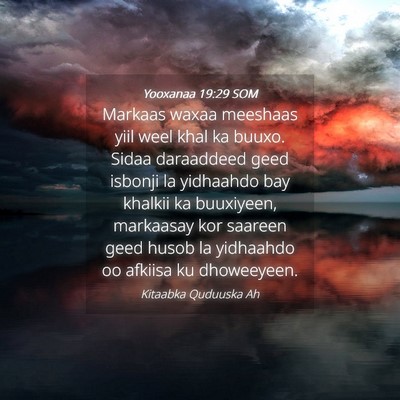 Picture 04 - Yooxanaa 19:29 SOM - Markaas waxaa meeshaas yiil weel khal ka buuxo. - Bible Verse Picture