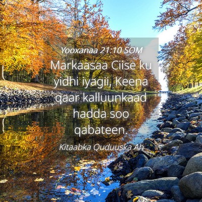 Picture 04 - Yooxanaa 21:10 SOM - Markaasaa Ciise ku yidhi iyagii, Keena qaar - Bible Verse Picture