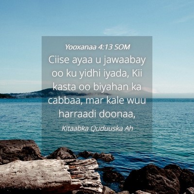 Picture 04 - Yooxanaa 4:13 SOM - Ciise ayaa u jawaabay oo ku yidhi iyada, Kii - Bible Verse Picture
