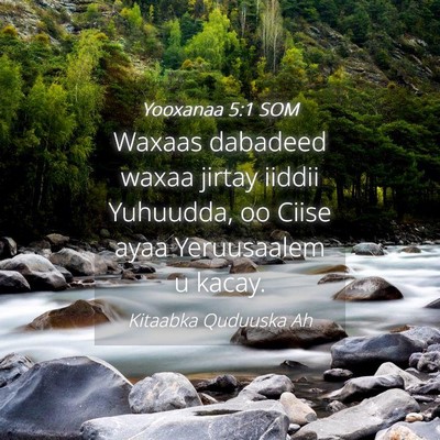 Picture 04 - Yooxanaa 5:1 SOM - Waxaas dabadeed waxaa jirtay iiddii Yuhuudda, oo - Bible Verse Picture