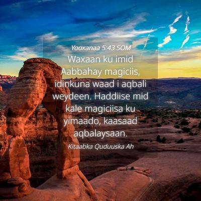 Picture 04 - Yooxanaa 5:43 SOM - Waxaan ku imid Aabbahay magiciis, idinkuna waad i - Bible Verse Picture