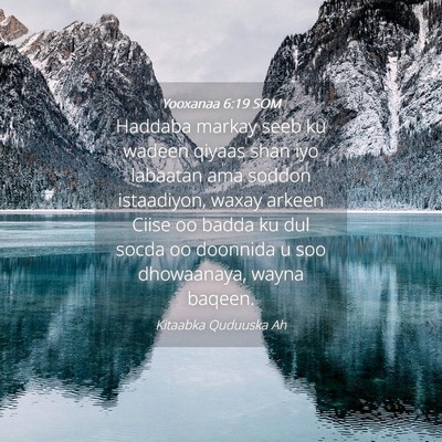 Picture 04 - Yooxanaa 6:19 SOM - Haddaba markay seeb ku wadeen qiyaas shan iyo - Bible Verse Picture