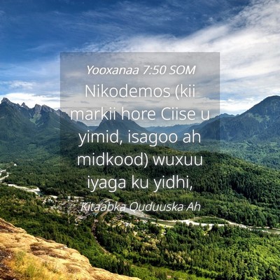 Picture 04 - Yooxanaa 7:50 SOM - Nikodemos (kii markii hore Ciise u yimid, isagoo - Bible Verse Picture