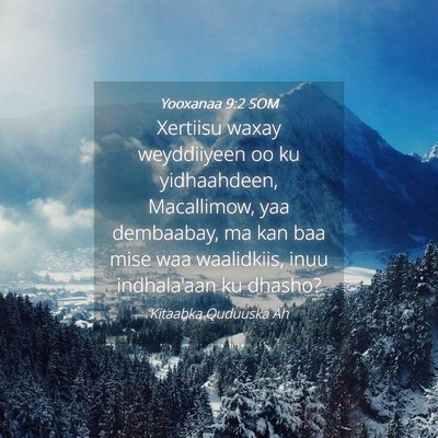 Picture 04 - Yooxanaa 9:2 SOM - Xertiisu waxay weyddiiyeen oo ku yidhaahdeen, - Bible Verse Picture
