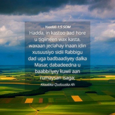 Picture 04 - Yuudas 1:5 SOM - Hadda, in kastoo aad hore u tiqiineen wax kasta, - Bible Verse Picture