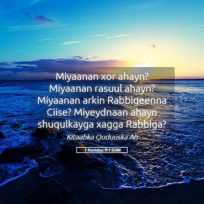 Picture 05 - 1 Korintos 9:1 SOM - Miyaanan xor ahayn? Miyaanan rasuul ahayn? - Bible Verse Picture