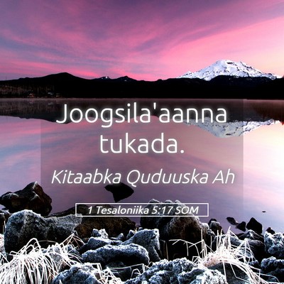 Picture 05 - 1 Tesaloniika 5:17 SOM - Joogsila'aanna - Bible Verse Picture