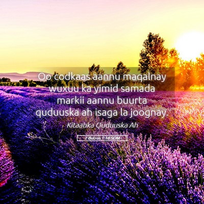Picture 05 - 2 Butros 1:18 SOM - Oo codkaas aannu maqalnay wuxuu ka yimid samada - Bible Verse Picture