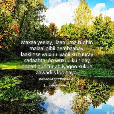 Picture 05 - 2 Butros 2:4 SOM - Maxaa yeelay, Ilaah uma tudhin malaa'igihii - Bible Verse Picture