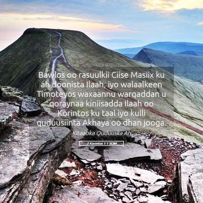 Picture 05 - 2 Korintos 1:1 SOM - Bawlos oo rasuulkii Ciise Masiix ku ah doonista - Bible Verse Picture