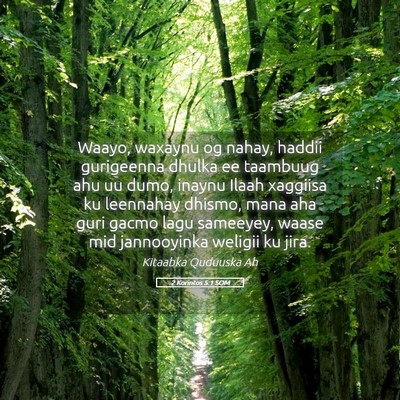 Picture 05 - 2 Korintos 5:1 SOM - Waayo, waxaynu og nahay, haddii gurigeenna dhulka - Bible Verse Picture