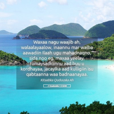Picture 05 - 2 Tesaloniika 1:3 SOM - Waxaa nagu waajib ah, walaalayaalow, inaannu mar - Bible Verse Picture