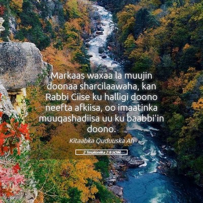 Picture 05 - 2 Tesaloniika 2:8 SOM - Markaas waxaa la muujin doonaa sharcilaawaha, kan - Bible Verse Picture