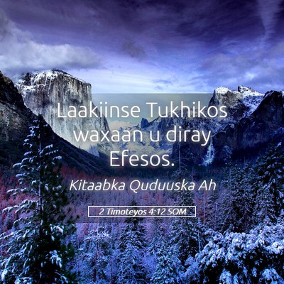 Picture 05 - 2 Timoteyos 4:12 SOM - Laakiinse Tukhikos waxaan u diray - Bible Verse Picture