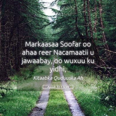 Picture 05 - Ayuub 11:1 SOM - Markaasaa Soofar oo ahaa reer Nacamaatii u - Bible Verse Picture