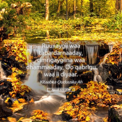 Picture 05 - Ayuub 17:1 SOM - Ruuxaygii waa tabardarnaaday, cimrigaygiina waa - Bible Verse Picture