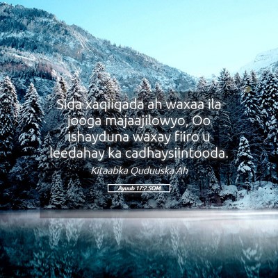 Picture 05 - Ayuub 17:2 SOM - Sida xaqiiqada ah waxaa ila jooga majaajilowyo, - Bible Verse Picture