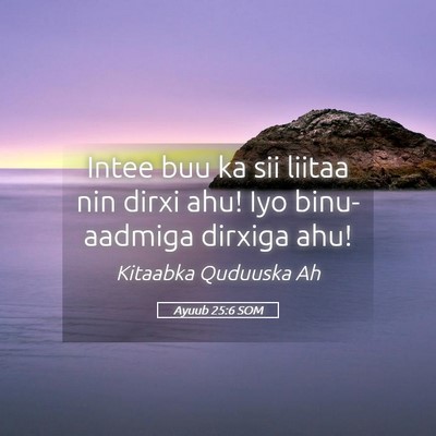 Picture 05 - Ayuub 25:6 SOM - Intee buu ka sii liitaa nin dirxi ahu! Iyo - Bible Verse Picture