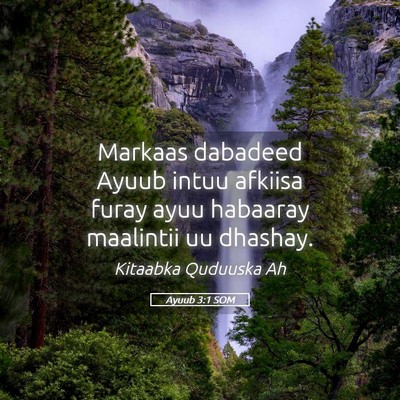Picture 05 - Ayuub 3:1 SOM - Markaas dabadeed Ayuub intuu afkiisa furay ayuu - Bible Verse Picture