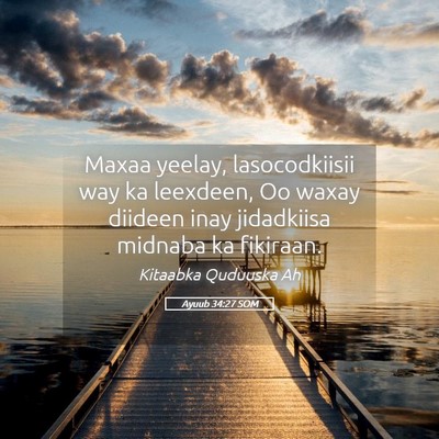Picture 05 - Ayuub 34:27 SOM - Maxaa yeelay, lasocodkiisii way ka leexdeen, Oo - Bible Verse Picture