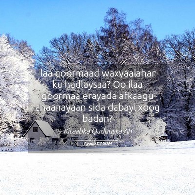 Picture 05 - Ayuub 8:2 SOM - Ilaa goormaad waxyaalahan ku hadlaysaa? Oo ilaa - Bible Verse Picture